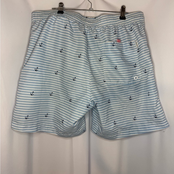 Nautical Striped Men's Swim Shorts - Picture 2 of 3